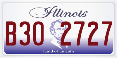 IL license plate B302727