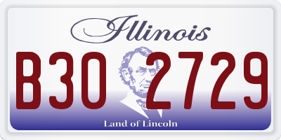 IL license plate B302729