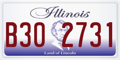 IL license plate B302731