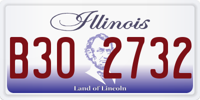 IL license plate B302732