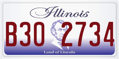 IL license plate B302734