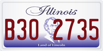 IL license plate B302735