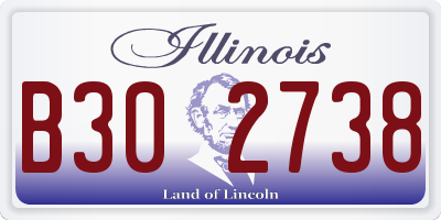 IL license plate B302738
