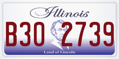 IL license plate B302739