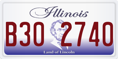 IL license plate B302740