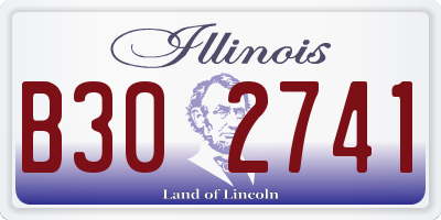 IL license plate B302741