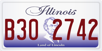 IL license plate B302742