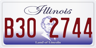 IL license plate B302744