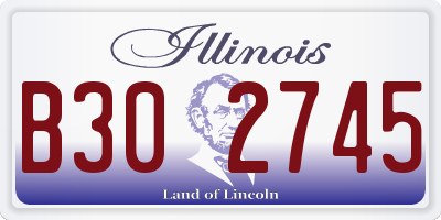 IL license plate B302745