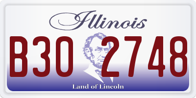 IL license plate B302748