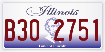 IL license plate B302751