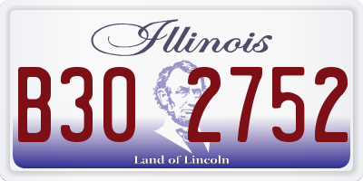 IL license plate B302752