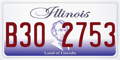 IL license plate B302753