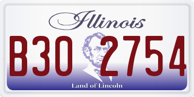 IL license plate B302754