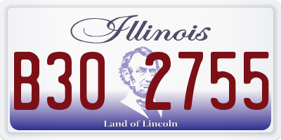 IL license plate B302755