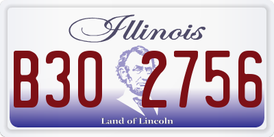 IL license plate B302756