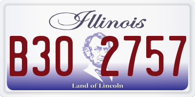 IL license plate B302757