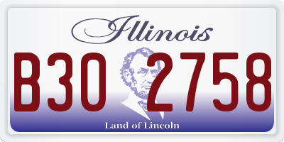IL license plate B302758