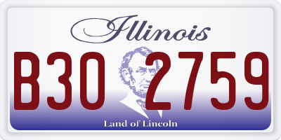 IL license plate B302759