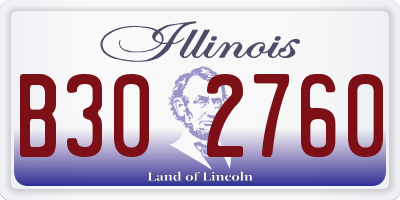 IL license plate B302760