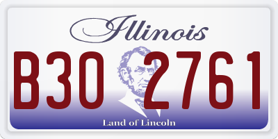 IL license plate B302761