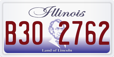IL license plate B302762