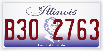 IL license plate B302763