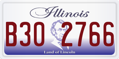 IL license plate B302766