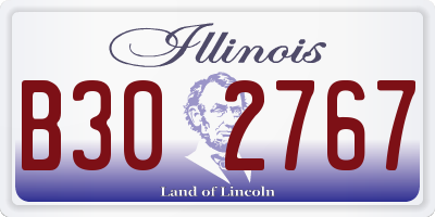 IL license plate B302767