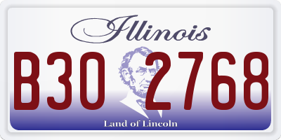 IL license plate B302768