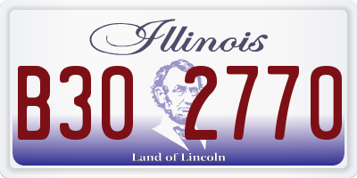 IL license plate B302770