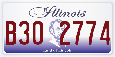 IL license plate B302774
