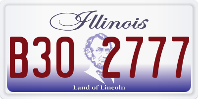 IL license plate B302777
