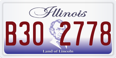 IL license plate B302778
