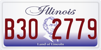 IL license plate B302779