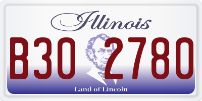 IL license plate B302780