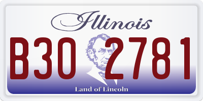 IL license plate B302781
