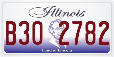 IL license plate B302782