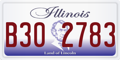 IL license plate B302783