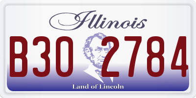 IL license plate B302784