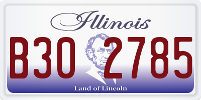 IL license plate B302785
