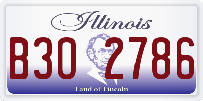 IL license plate B302786