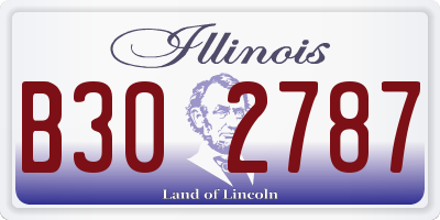 IL license plate B302787
