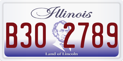 IL license plate B302789