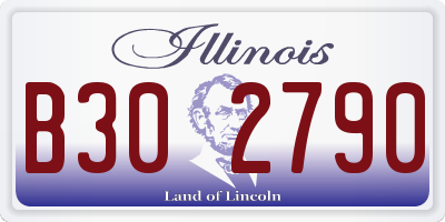 IL license plate B302790
