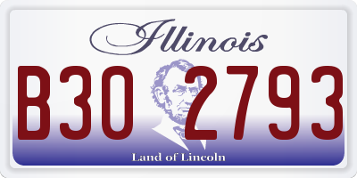 IL license plate B302793