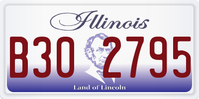 IL license plate B302795