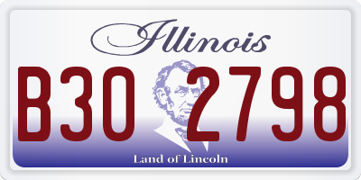IL license plate B302798