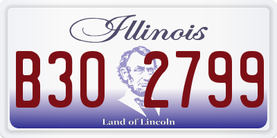 IL license plate B302799
