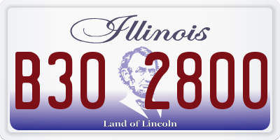 IL license plate B302800
